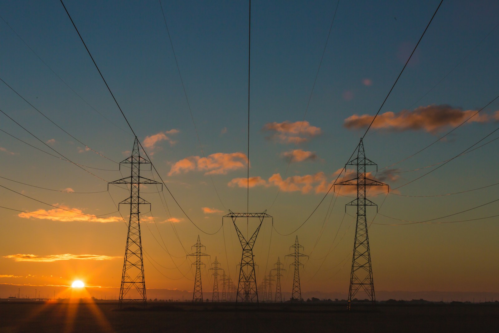 Illustrative photograph of electricity transmission lines